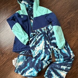 Turbine Kids' Blue and Teal Snow Coat & Pants Set